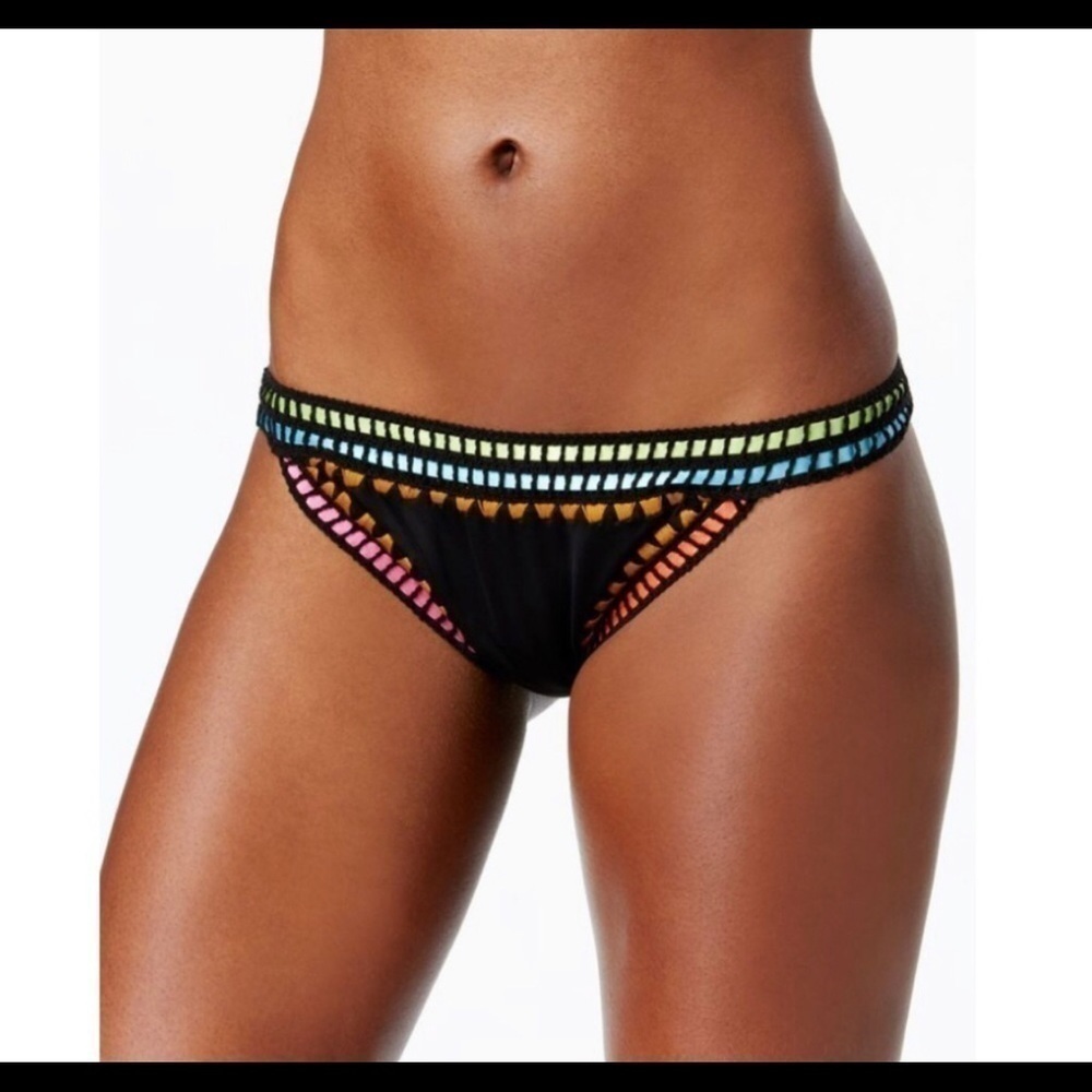 Bar III BIKINI BOTTOM Black NWT